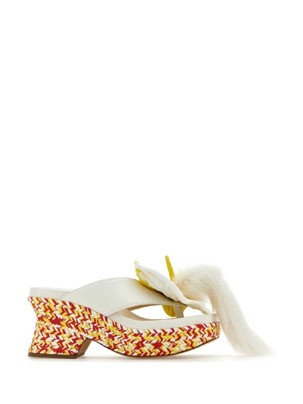Petal Applique Detail Platform Sandal
  Heels