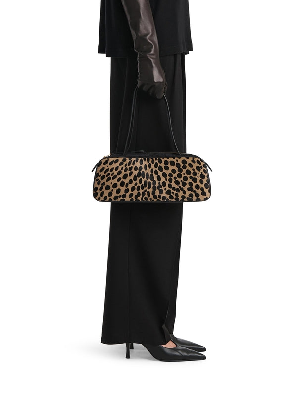 SIMONA Leopard Leather Shoulder Bag