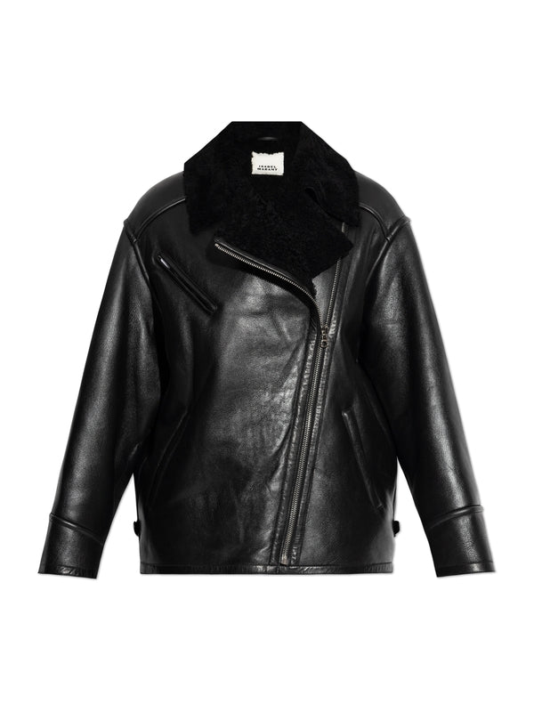 Adelina
  Leather Shearling Leather Jacket