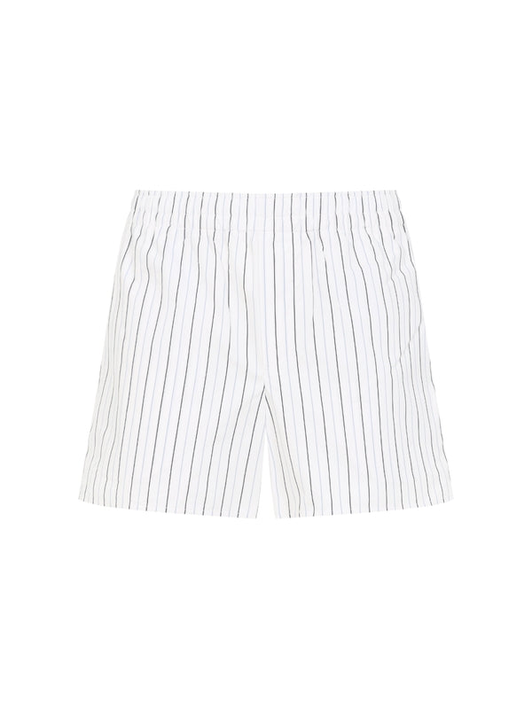 Pinstripe Cotton Shorts