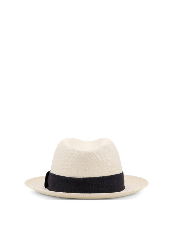 Logo Band Straw Fedora