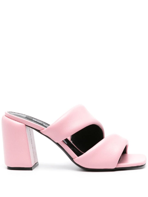 SR Spongy Lambskin Mule Sandal Heel