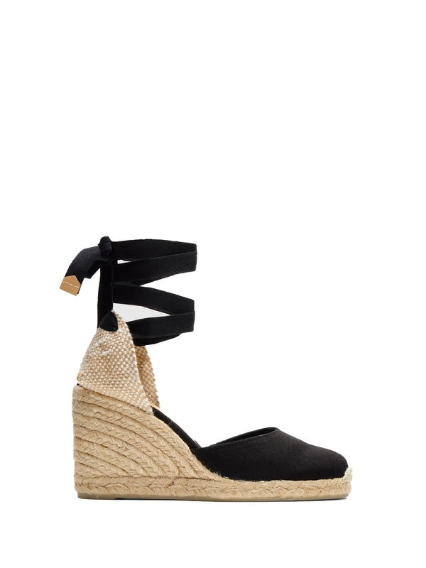 Castañer Black Wedge Sandals