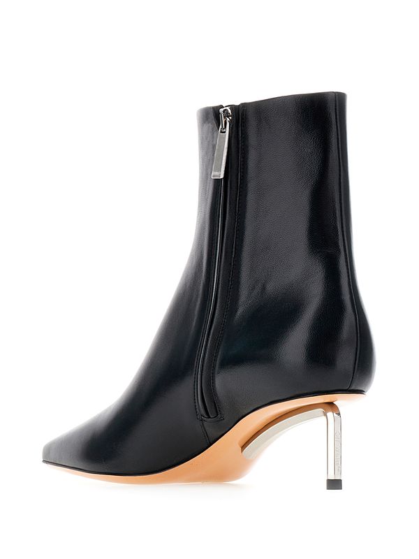 Allen Square Toe Leather Ankle Boots