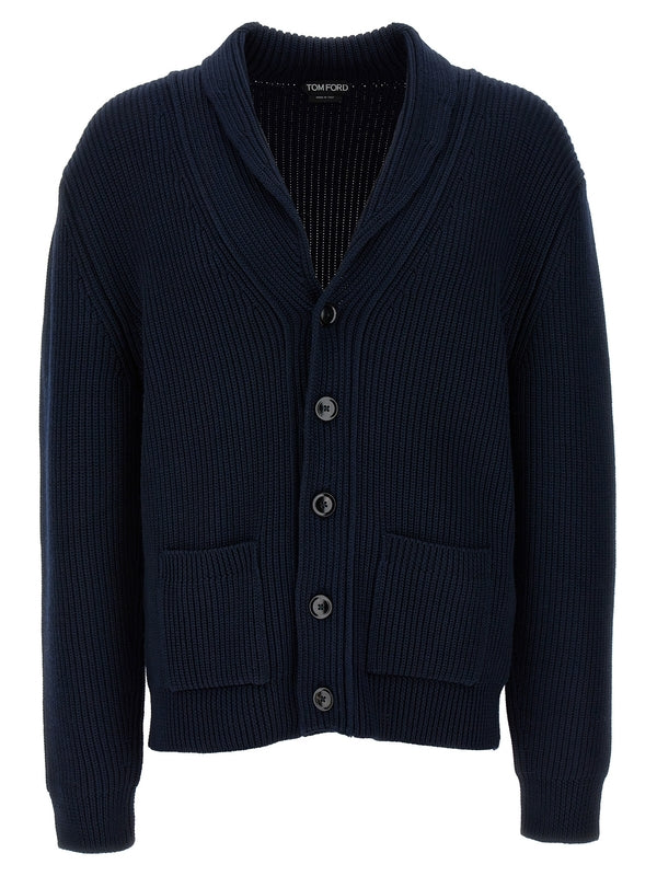 Shawl Collar
  Wool Silk Cardigan