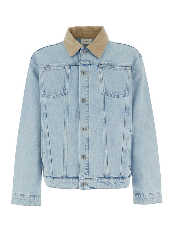 Corduroy Collar Denim Jacket