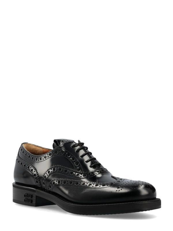 Brogue Leather Lace-up Shoes