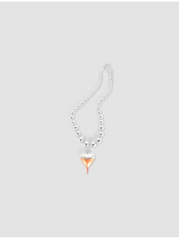 Two-Tone Logo Heart Necklace