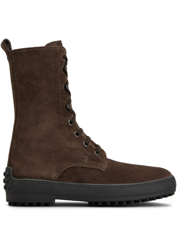 Tod'S Brown Lace-Up Boots