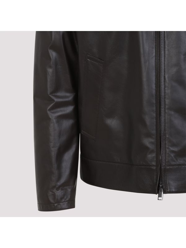 Collar Leather Jacket