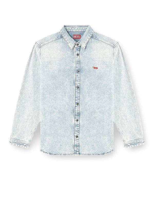 Simply Logo Cotton Denim Shirt