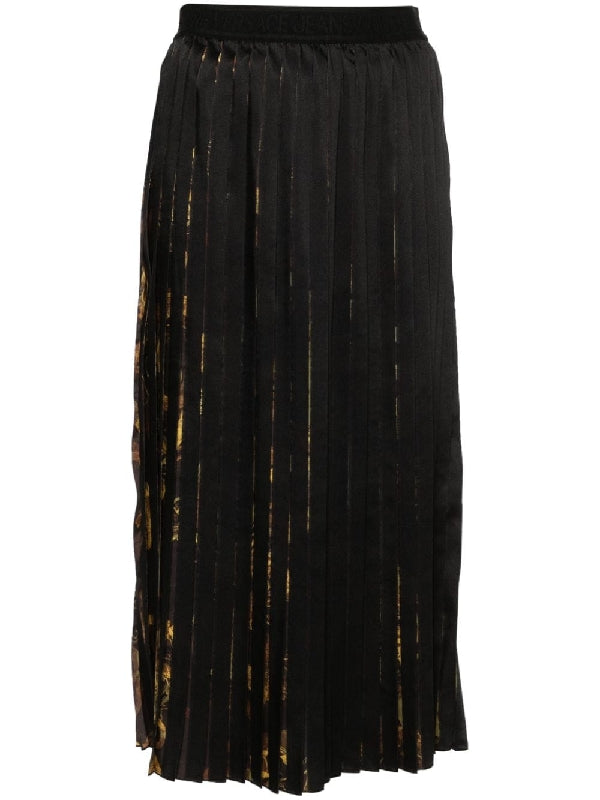 Allover Printed Pleated Skirt