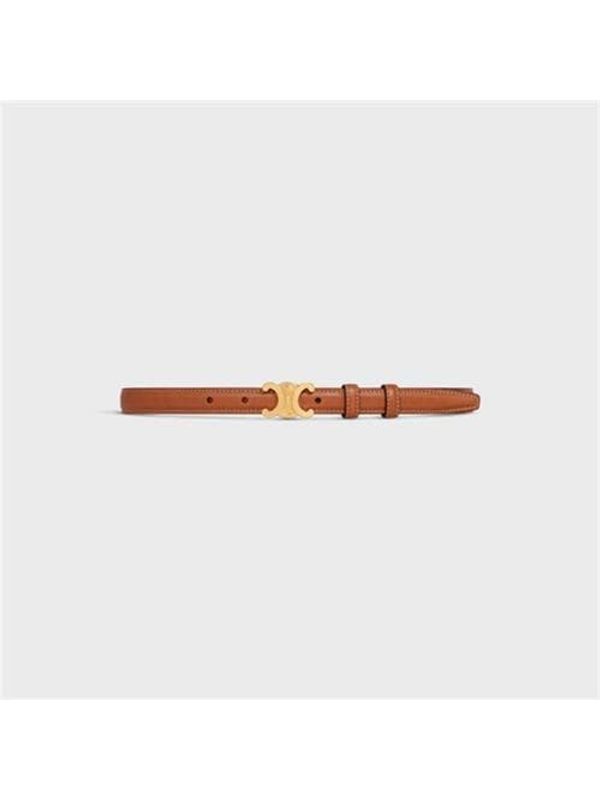 Triomphe Buckle Leather Belt