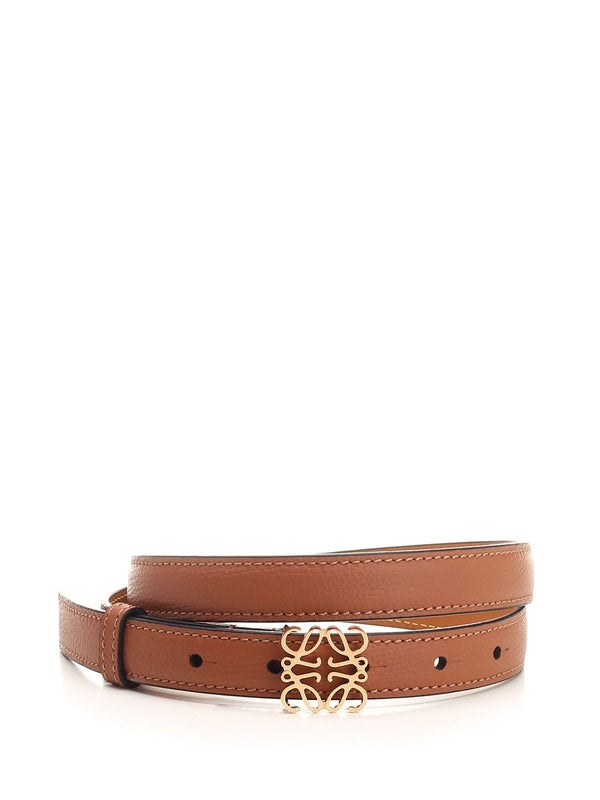 Anagram Buckle Leather Belt