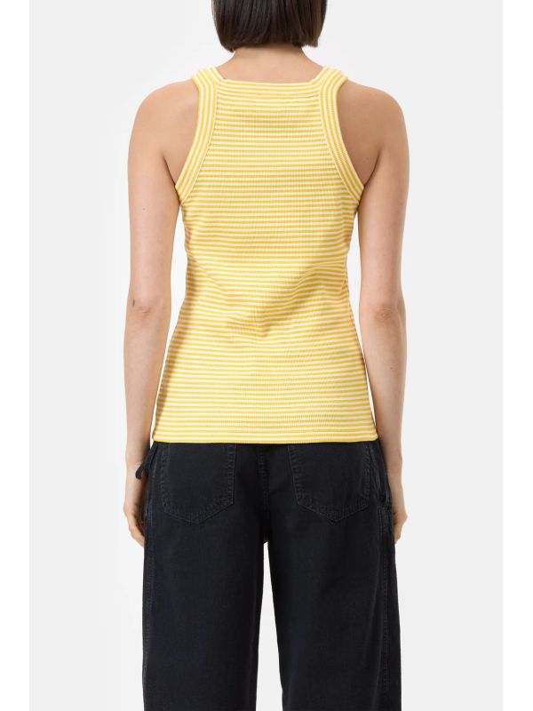 Logo Embroidery Stripe Tank
  Top