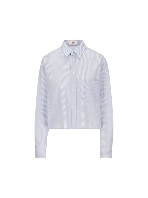 Triomphe Logo Embroidered Striped Shirt