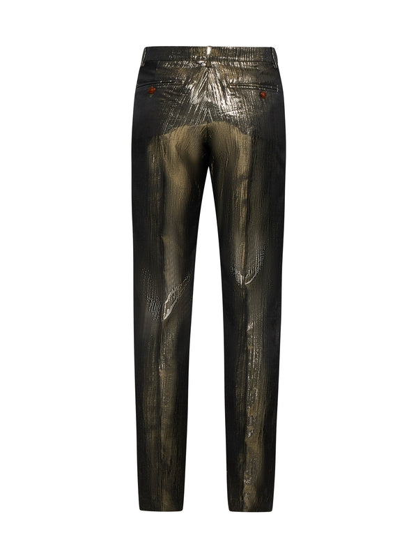 Metallic Straight Pants