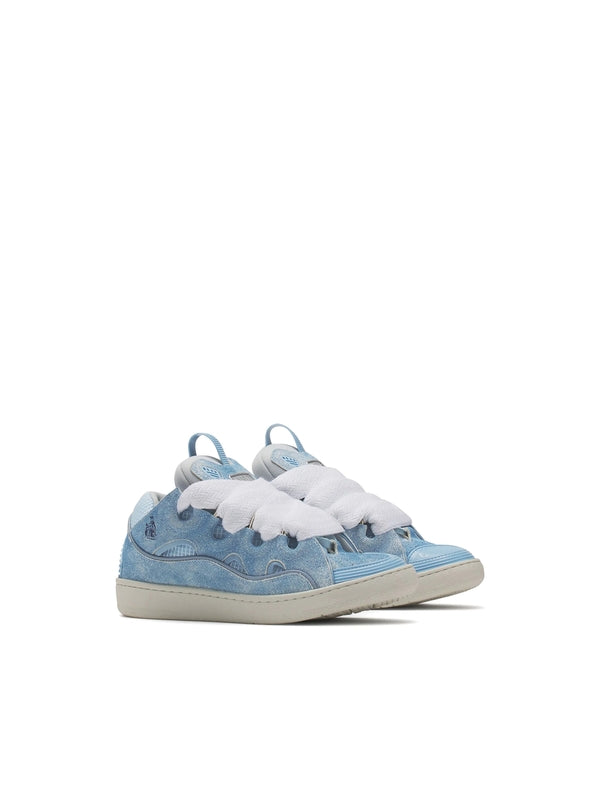 CURB Denim Lace-up Sneakers