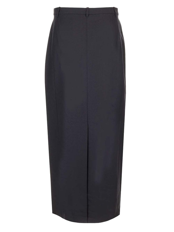 Stretch Flannel Long Skirt