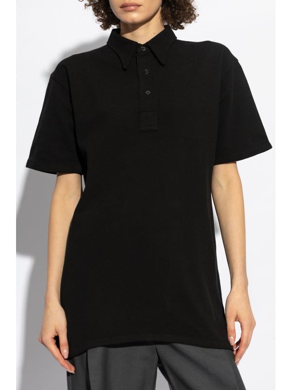 Back Stitch Cotton Polo Shirt