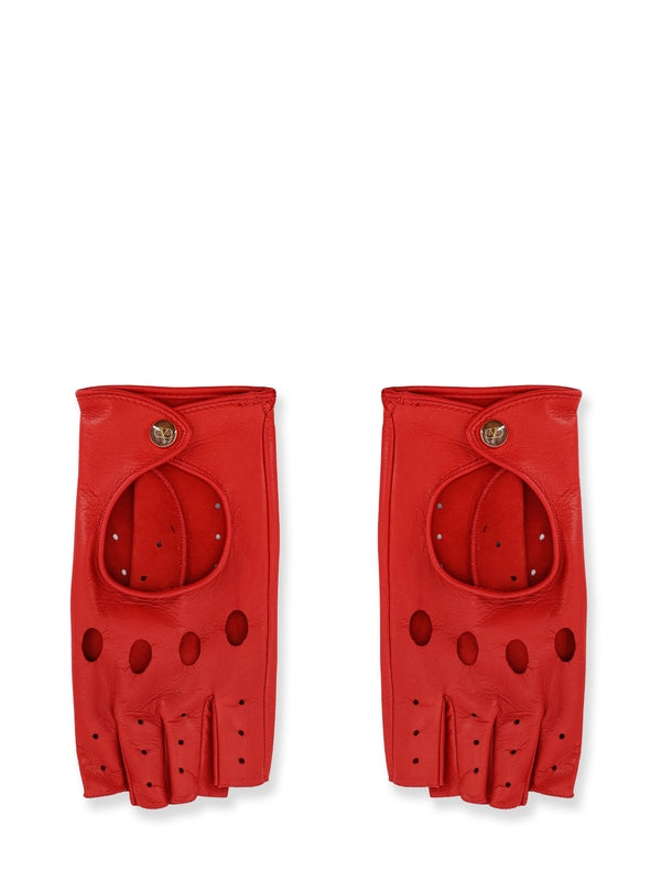 Valentino Red Leather Gloves