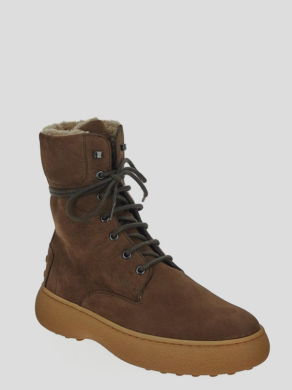 PeBBle Tab Suede Lace-up Boots