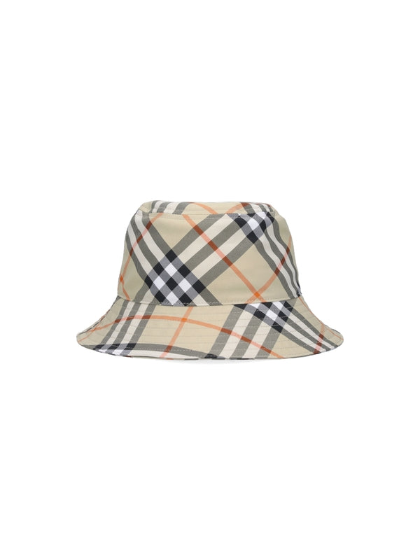 Ekd Embroidery Check Pattern Bucket Hat