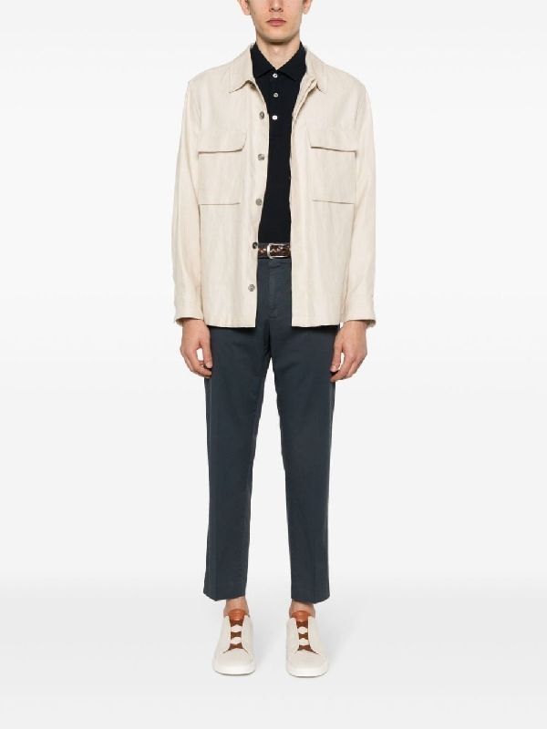 Logo Detail Cotton Polo Shirt