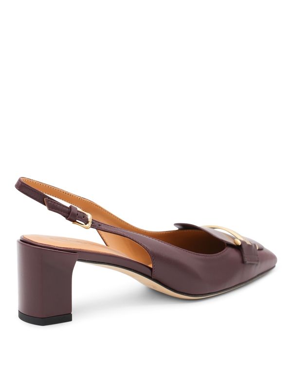 Tod's Burgundy Slingback Heels