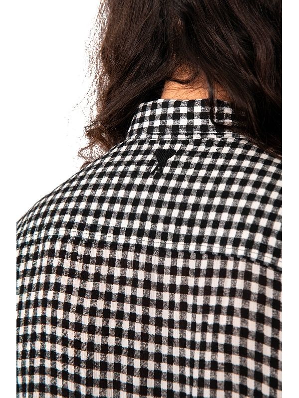 Back Logo Embroidered Check Pattern Shirt