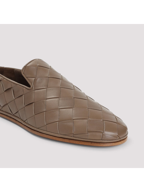 Intrecciato Leather Flat Loafer