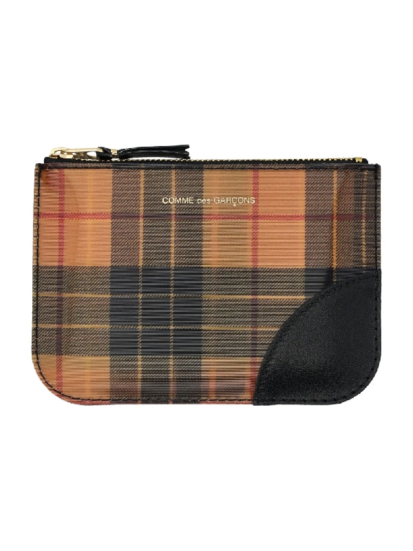 Lenticular Check Zipper Coin Wallet