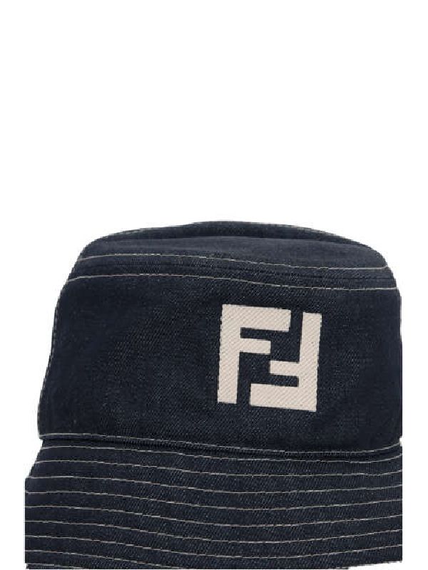 Ff Logo Denim Bucket Hat