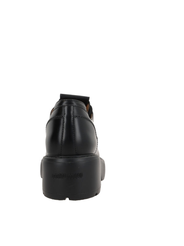 Miu Miu Leather Lace-Up Shoes