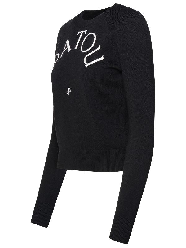 ロゴジャカードウールブレンドニット