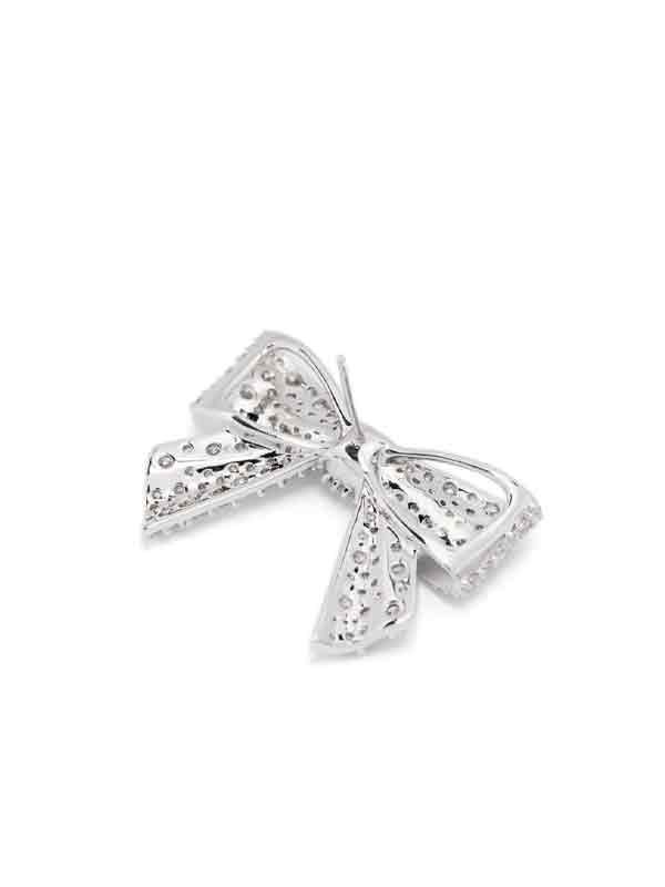 Yvmin Pavé Bow Earrings