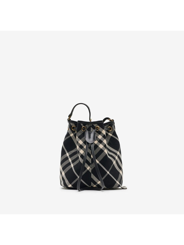 Check Mini Bucket Bag