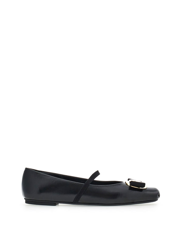 New Vara Bow Lambskin Flat Shoes