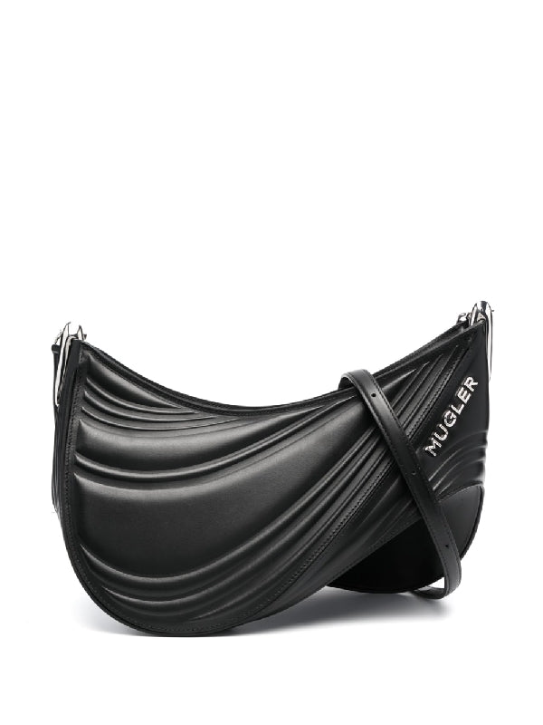 Spiral Leather Shoulder Bag