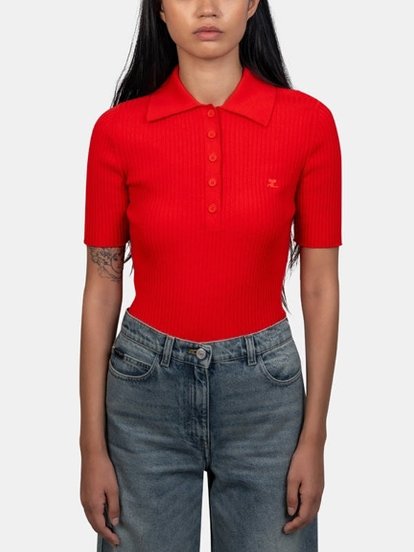 Courrèges Red Polo Shirts