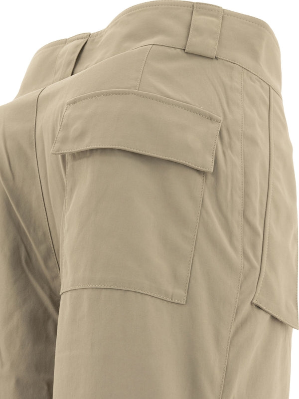 Straight Pocket Detail Nylon Pants