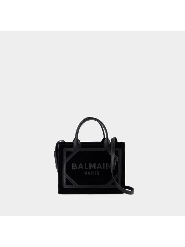 B Army Logo Suede Small Tote Bag