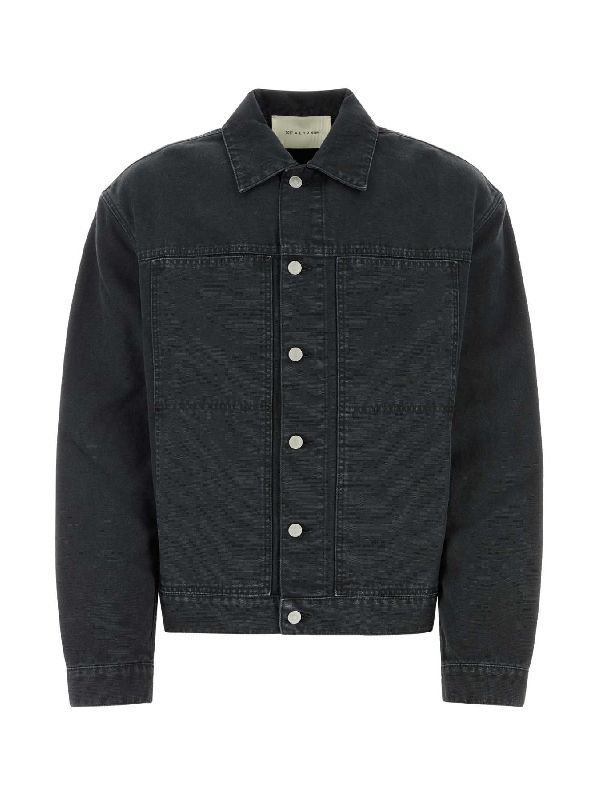 Buckle Detail Cotton Denim Trucker Jacket