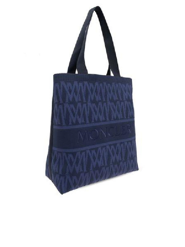 Logo Embroidery Knit Tote Bag