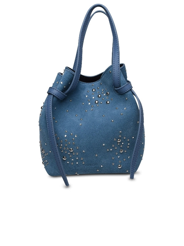 Bulb Studded Suede Tote Bag