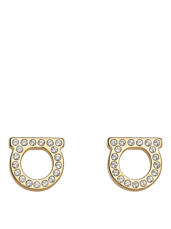 Crystal Gancini Hoop Earrings