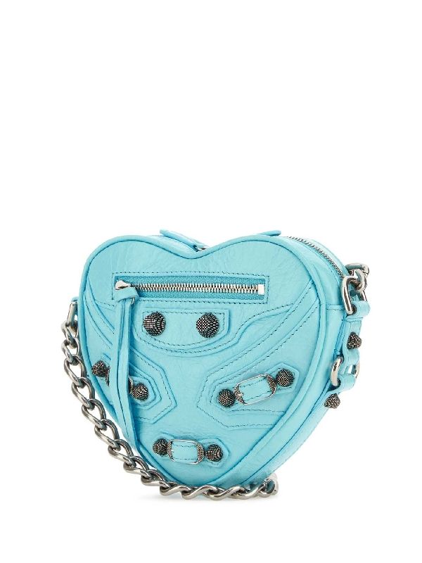 Balenciaga Le Cargo Heart Mini Skyblue Crossbody & Shoulder Bags