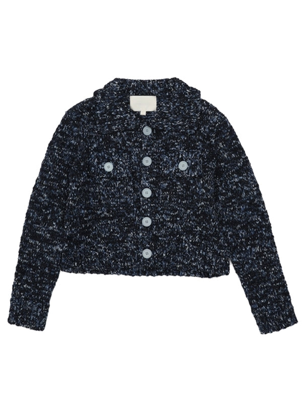 CASE Denim-Style Knitted Jacket