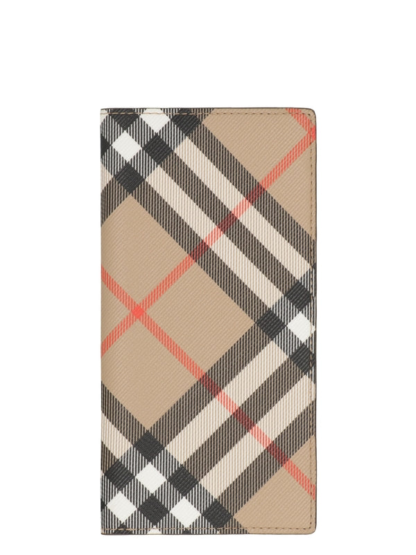 Check Pattern Flap Long Wallet