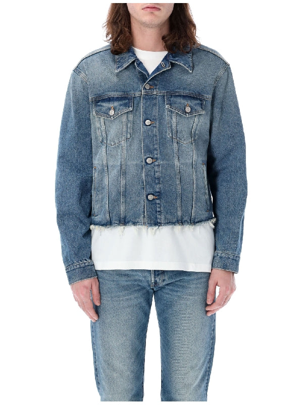 Low-cut Detail Denim Jacket